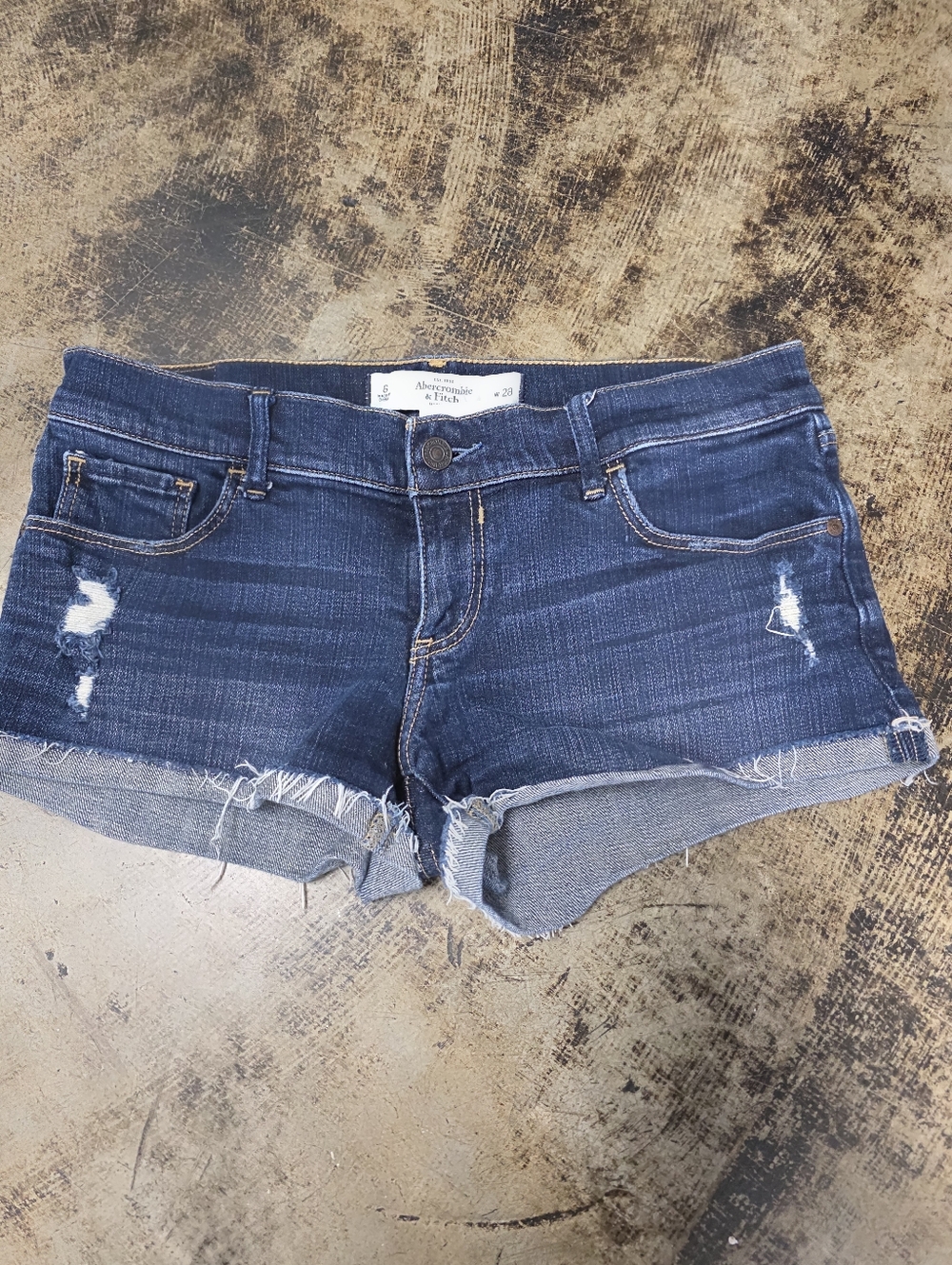 Vintage Y2k Abercrombie & Fitch Denim Shorts Sz 6